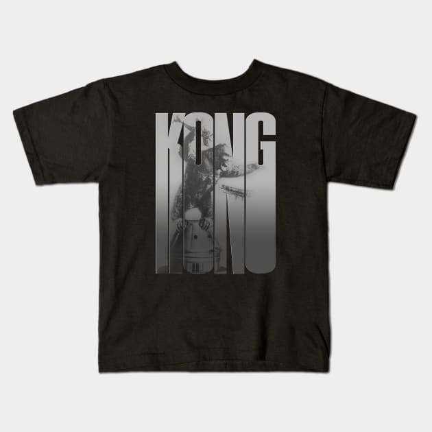 KING KONG 1933 - Block letters Kids T-Shirt by ROBZILLA